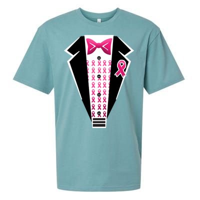 Breast Cancer Ribbon Tuxedo Sueded Cloud Jersey T-Shirt