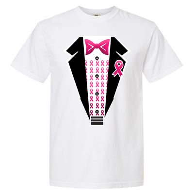 Breast Cancer Ribbon Tuxedo Garment-Dyed Heavyweight T-Shirt