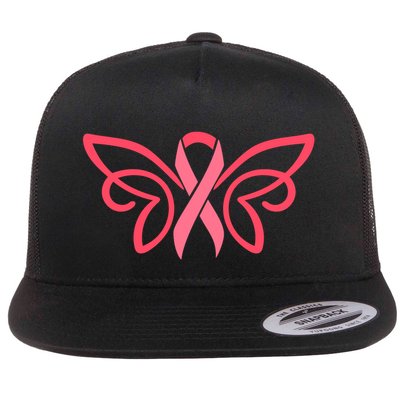 Breast Cancer Ribbon Wings Flatbill Hat