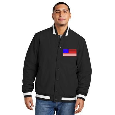 Breast Cancer Ribbons USA Flag Insulated Varsity Jacket