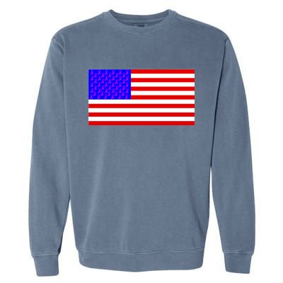 Breast Cancer Ribbons USA Flag Garment-Dyed Sweatshirt