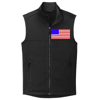 Breast Cancer Ribbons USA Flag Collective Smooth Fleece Vest