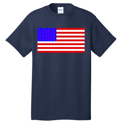 Breast Cancer Ribbons USA Flag Tall T-Shirt