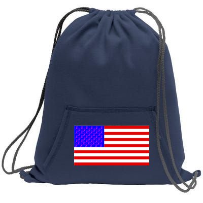 Breast Cancer Ribbons USA Flag Sweatshirt Cinch Pack Bag