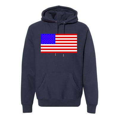 Breast Cancer Ribbons USA Flag Premium Hoodie