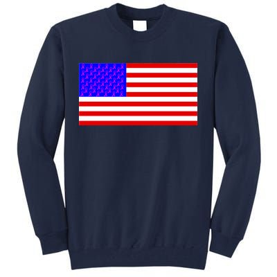 Breast Cancer Ribbons USA Flag Tall Sweatshirt