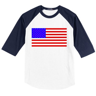 Breast Cancer Ribbons USA Flag Baseball Sleeve Shirt