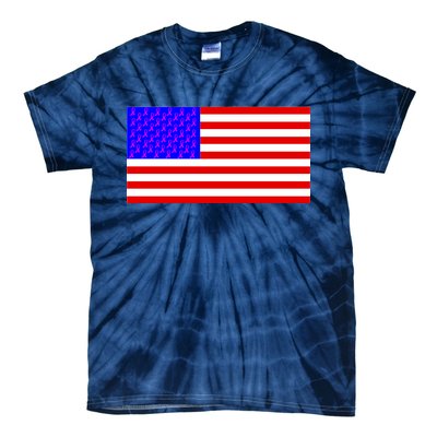 Breast Cancer Ribbons USA Flag Tie-Dye T-Shirt