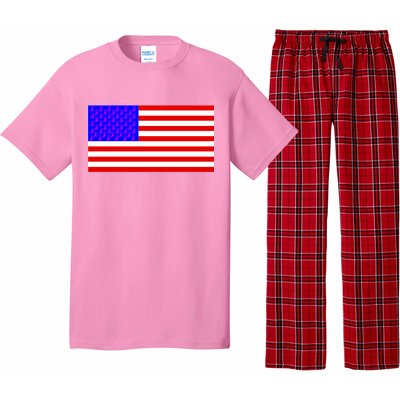 Breast Cancer Ribbons USA Flag Pajama Set