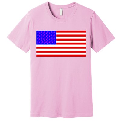 Breast Cancer Ribbons USA Flag Premium T-Shirt