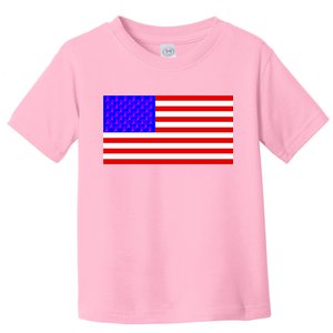 Breast Cancer Ribbons USA Flag Toddler T-Shirt