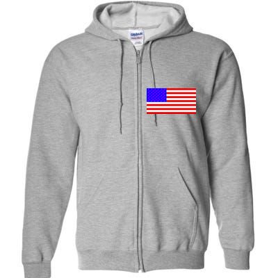 Breast Cancer Ribbons USA Flag Full Zip Hoodie