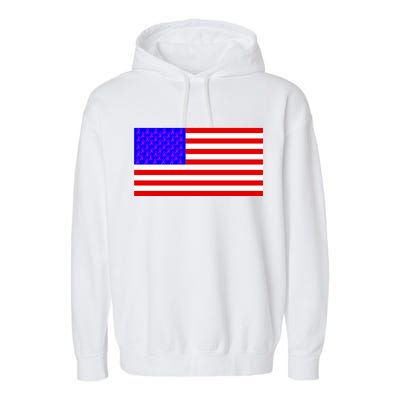 Breast Cancer Ribbons USA Flag Garment-Dyed Fleece Hoodie