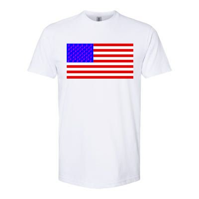 Breast Cancer Ribbons USA Flag Softstyle® CVC T-Shirt