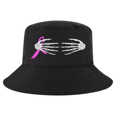 Breast Cancer Skeleton Hands Cool Comfort Performance Bucket Hat