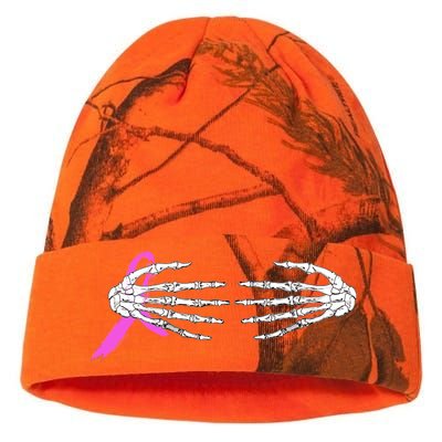 Breast Cancer Skeleton Hands Kati Licensed 12" Camo Beanie