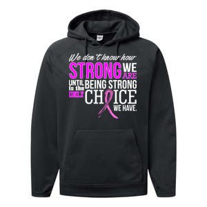 Breast Cancer Strong Performance Fleece Hoodie