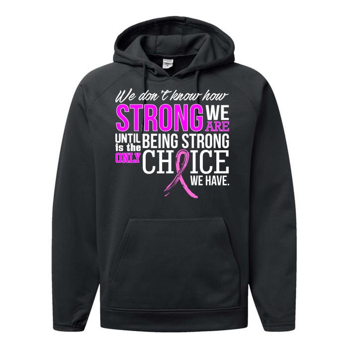 Breast Cancer Strong Performance Fleece Hoodie