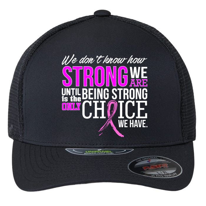 Breast Cancer Strong Flexfit Unipanel Trucker Cap