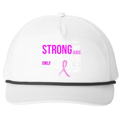 Breast Cancer Strong Snapback Five-Panel Rope Hat