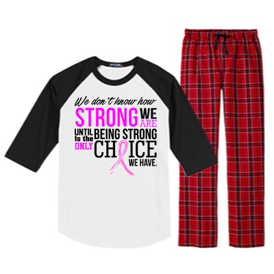 Breast Cancer Strong Raglan Sleeve Pajama Set