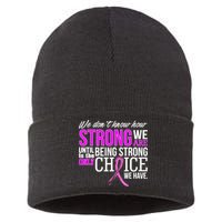 Breast Cancer Strong Sustainable Knit Beanie