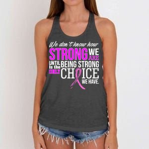 Breast Cancer Strong Women's Knotted Racerback Tank