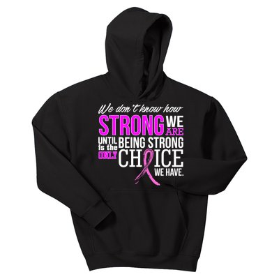 Breast Cancer Strong Kids Hoodie