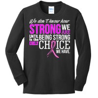 Breast Cancer Strong Kids Long Sleeve Shirt