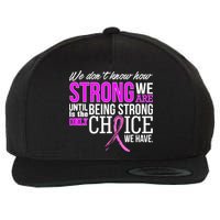 Breast Cancer Strong Wool Snapback Cap