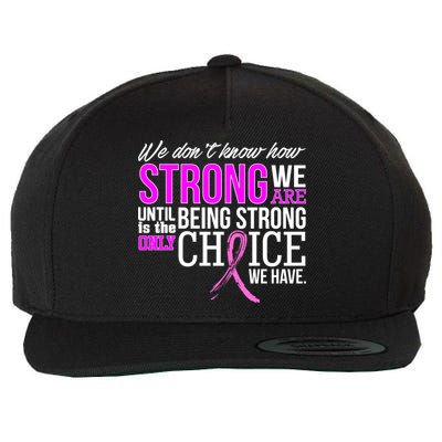 Breast Cancer Strong Wool Snapback Cap