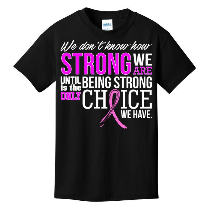 Breast Cancer Strong Kids T-Shirt