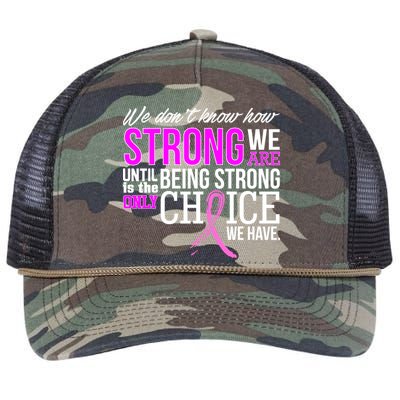 Breast Cancer Strong Retro Rope Trucker Hat Cap