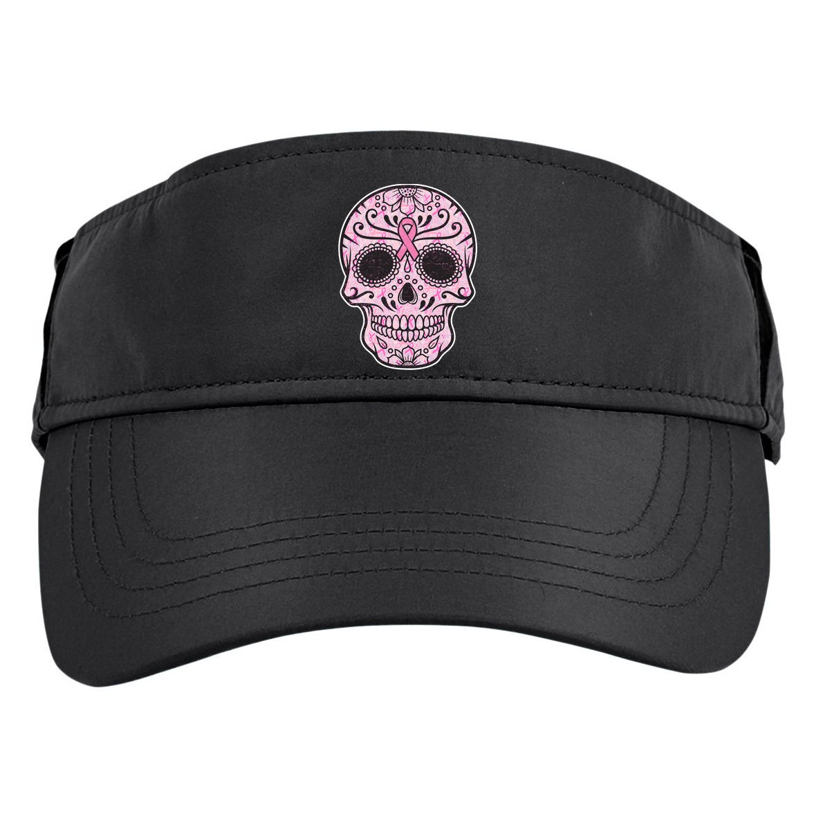 Breast Cancer Sugar Skull Day Of The Dead Dia De Los Muertos Adult Drive Performance Visor