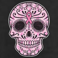 Breast Cancer Sugar Skull Day Of The Dead Dia De Los Muertos Golf Towel