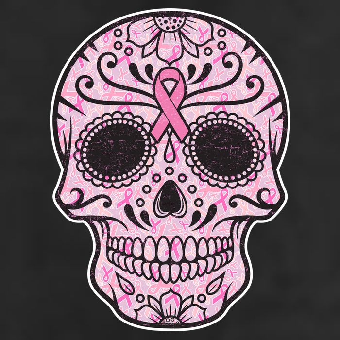 Breast Cancer Sugar Skull Day Of The Dead Dia De Los Muertos Golf Towel
