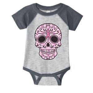 Breast Cancer Sugar Skull Day Of The Dead Dia De Los Muertos Infant Baby Jersey Bodysuit