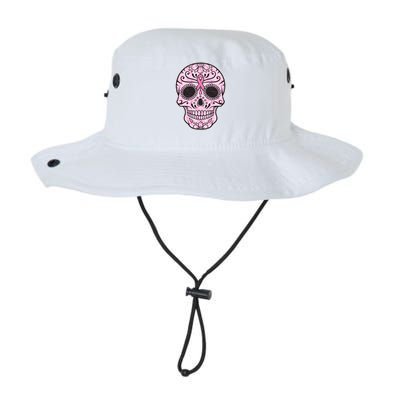 Breast Cancer Sugar Skull Day Of The Dead Dia De Los Muertos Legacy Cool Fit Booney Bucket Hat