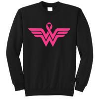 Breast Cancer Superhero Ribbon Logo Sweatshirt