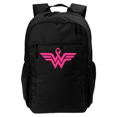 Breast Cancer Superhero Ribbon Logo Daily Commute Backpack