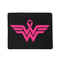 Breast Cancer Superhero Ribbon Logo Mousepad