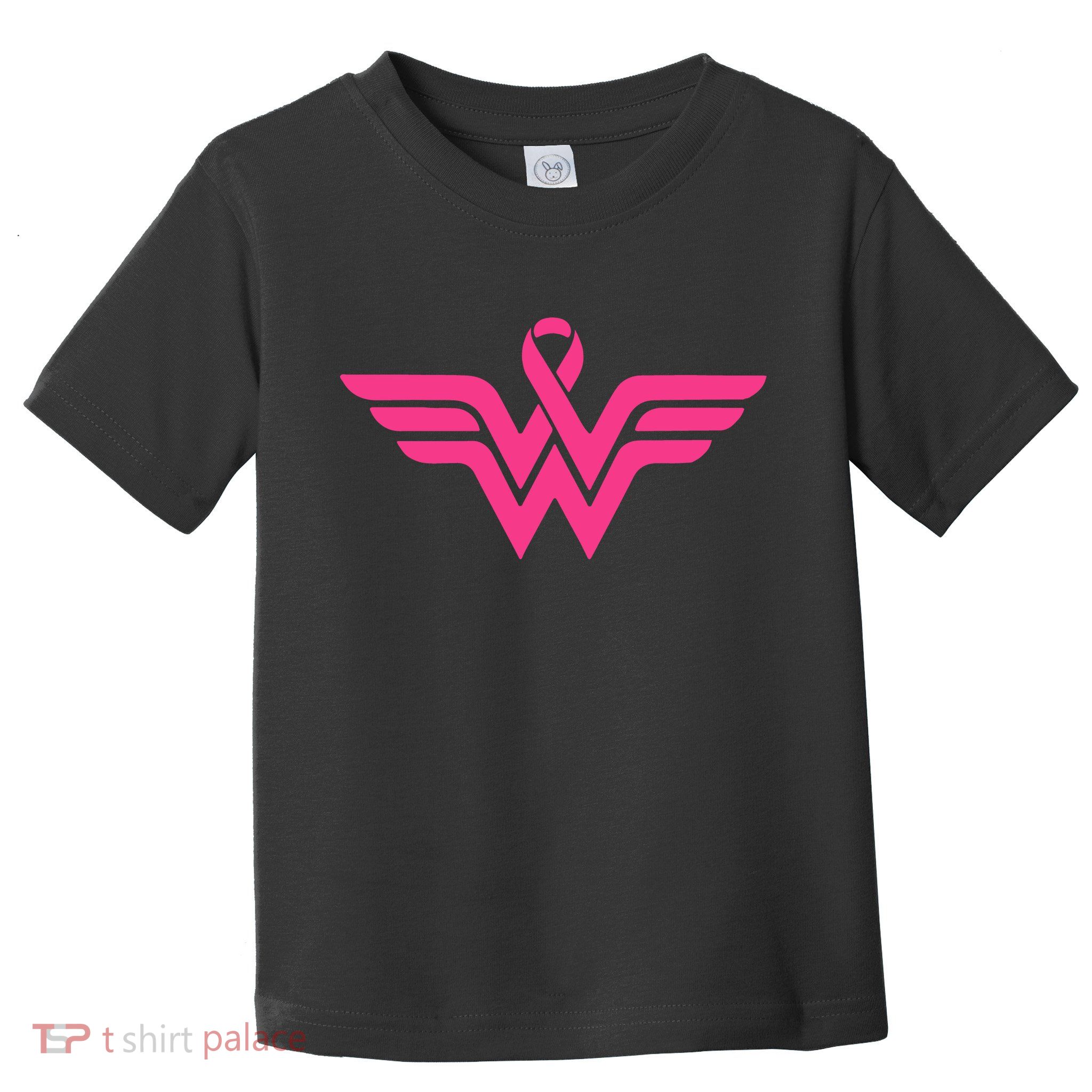 Breast Cancer Superhero Ribbon Logo Toddler T-Shirt