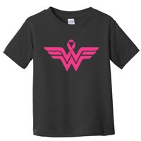 Breast Cancer Superhero Ribbon Logo Toddler T-Shirt