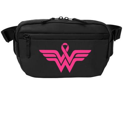 Breast Cancer Superhero Ribbon Logo Crossbody Pack