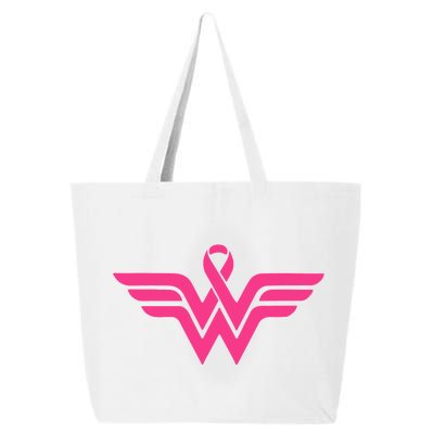 Breast Cancer Superhero Ribbon Logo 25L Jumbo Tote