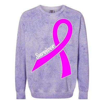 Breast Cancer Survivor Colorblast Crewneck Sweatshirt