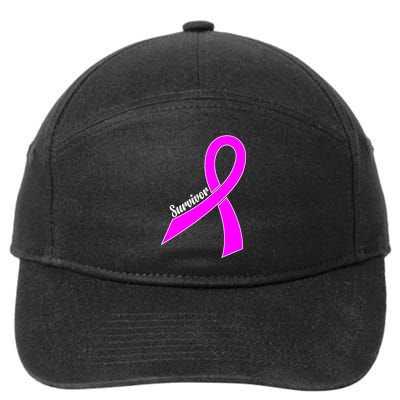 Breast Cancer Survivor 7-Panel Snapback Hat