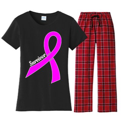 Breast Cancer Survivor Women's Flannel Pajama Set