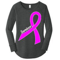 Breast Cancer Survivor Women's Perfect Tri Tunic Long Sleeve Shirt