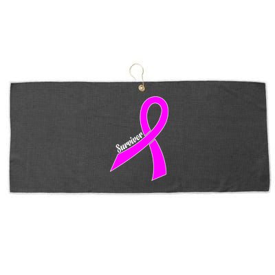 Breast Cancer Survivor Large Microfiber Waffle Golf Towel